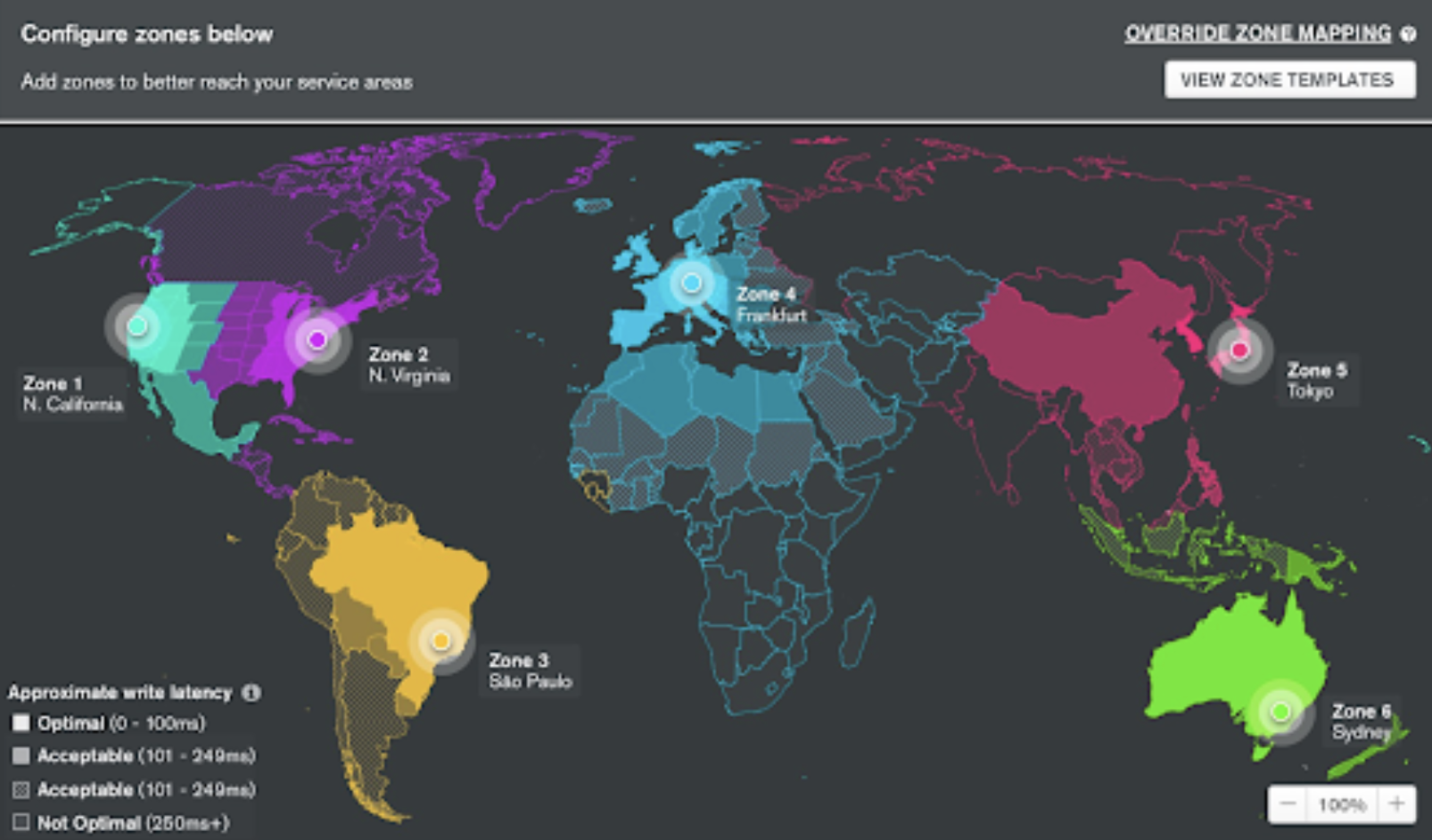 Screenshot example of setting up clusters within MongoDB Atlas. 